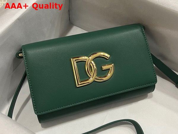 Dolce Gabbana Calfskin 3 5 Clutch Green Replica