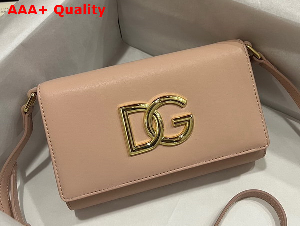 Dolce Gabbana Calfskin 3 5 Clutch Light Pink Replica