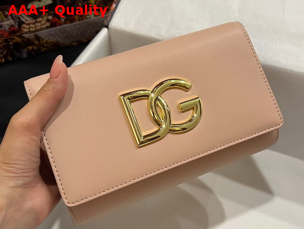 Dolce Gabbana Calfskin 3 5 Clutch Light Pink Replica