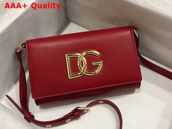 Dolce Gabbana Calfskin 3 5 Clutch Red Replica