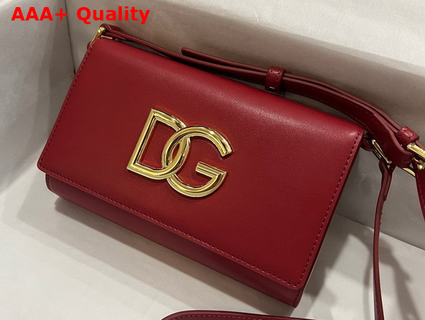 Dolce Gabbana Calfskin 3 5 Clutch Red Replica