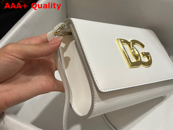 Dolce Gabbana Calfskin 3 5 Clutch White Replica