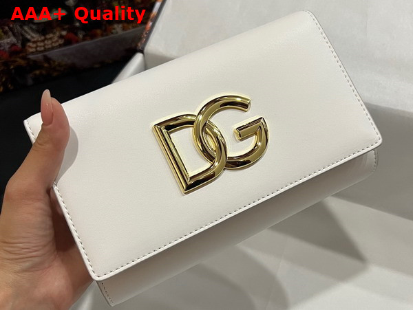 Dolce Gabbana Calfskin 3 5 Clutch White Replica