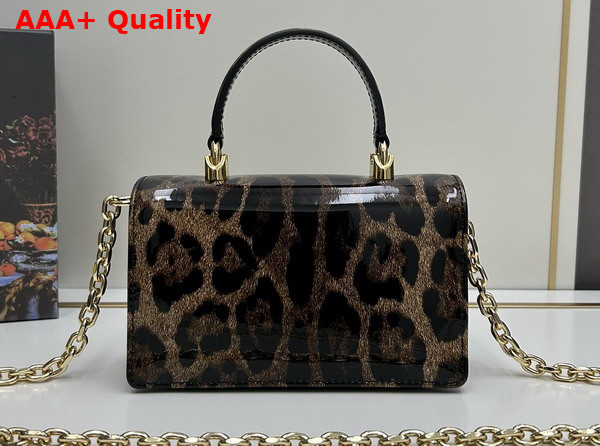 Dolce Gabbana Leopard Print Polished Calfskin DG Girls Mini Bag Replica