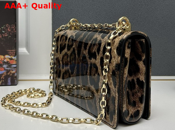 Dolce Gabbana Medium DG Girls Shoulder Bag in Leopard Print Polished Calfskin Replica