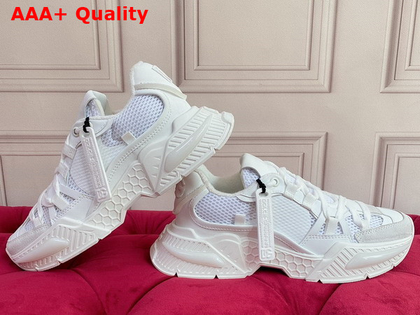 Dolce Gabbana Mixed Material Airmaster Sneakers White Replica