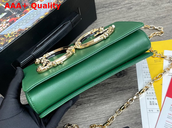 Dolce Gabbana Nappa Leather DG Girls Shoulder Bag in Green Replica