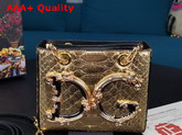 Dolce Gabbana Small DG Girls in Gold Python Skin Replica