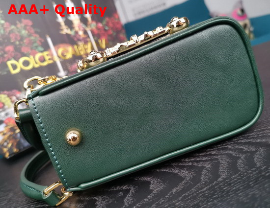 Dolce Gabbana Small DG Girls in Green Calfskin Replica