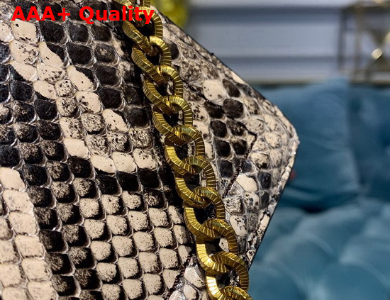 Dolce Gabbana Small Devotion Bag in Beige Python Skin Replica