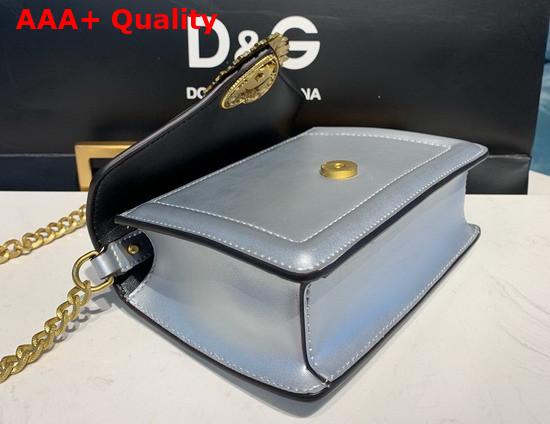 Dolce Gabbana Small Devotion Bag in Mordore Nappa Leather Silver Replica