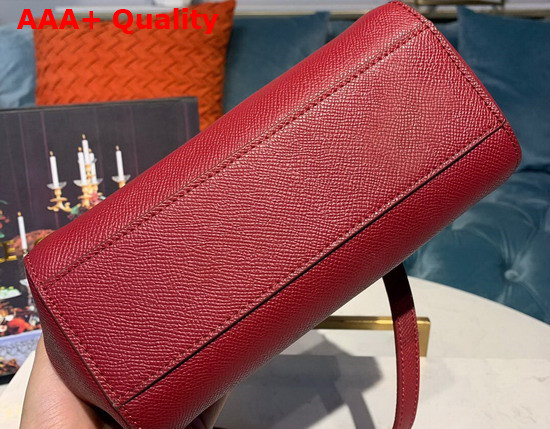 Dolce Gabbana Small Sicily Bag in Dark Red Dauphine Calfskin Replica