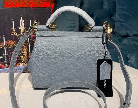 Dolce Gabbana Small Sicily Bag in Light Blue Dauphine Calfskin Replica