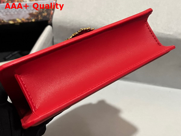 Dolce Gabbana Small Smooth Calfskin Devotion Bag Bright Red Replica