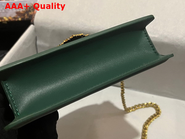 Dolce Gabbana Small Smooth Calfskin Devotion Bag Green Replica