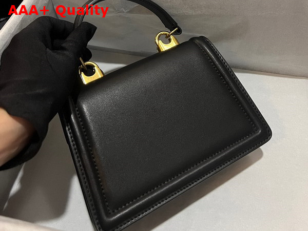 Dolce Gabbana Small Smooth Calfskin Devotion Bag in Black Replica