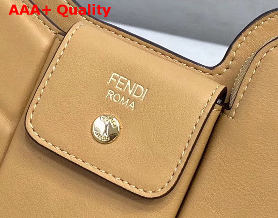 Fendi 3 Pocket Mini Bag in Beige Calf Leather Replica