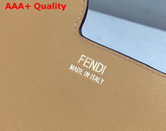 Fendi 3 Pocket Mini Bag in Beige Calf Leather Replica