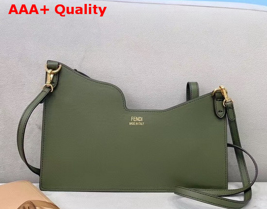 Fendi 3 Pocket Mini Bag in Green Calf Leather Replica