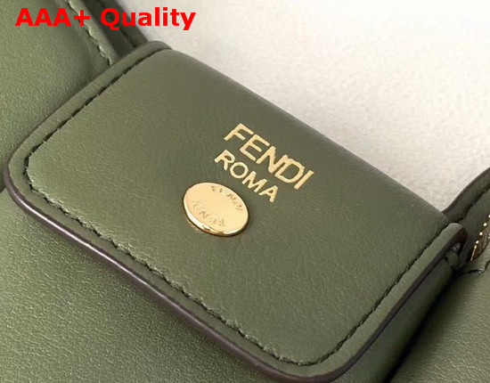 Fendi 3 Pocket Mini Bag in Green Calf Leather Replica