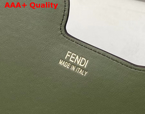 Fendi 3 Pocket Mini Bag in Green Calf Leather Replica