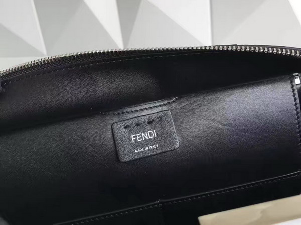 Fendi 3Jours Black Leather Shopper Bag with Studs For Sale