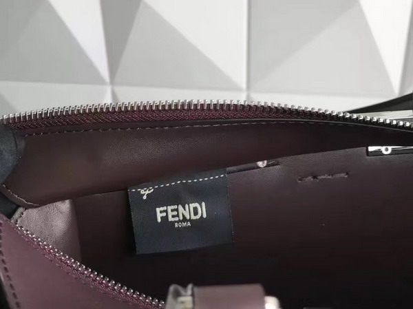 Fendi 3Jours Burgundy Leather Shopper Bag with Studs For Sale