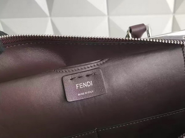 Fendi 3Jours Burgundy Leather Shopper Bag with Studs For Sale