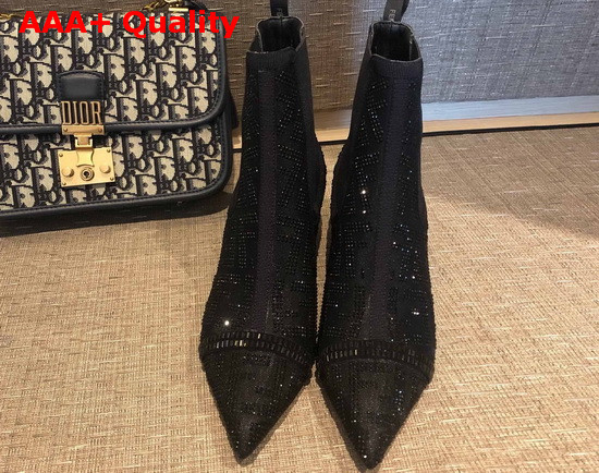 Fendi Ankle Boots Colibri in Black Mesh 55mm Heel Replica