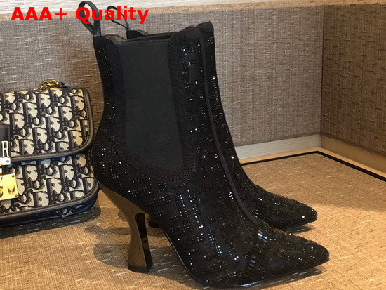 Fendi Ankle Boots Colibri in Black Mesh 95mm Heel Replica