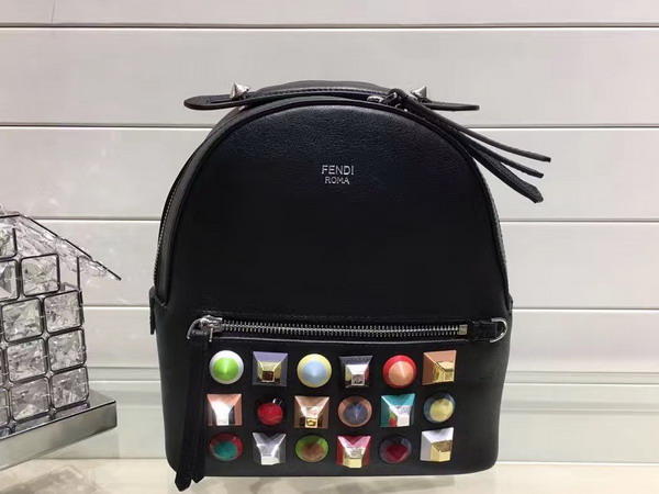 Fendi Backpack in Black Leather with Studs for Sale