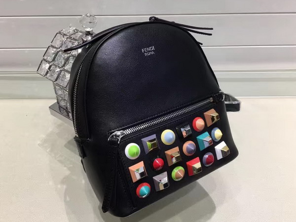 Fendi Backpack in Black Leather with Studs for Sale