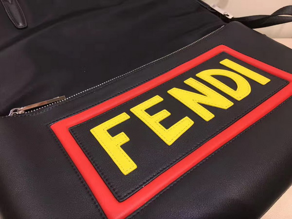 Fendi Backpack in Black Nylon and Leather For Sale