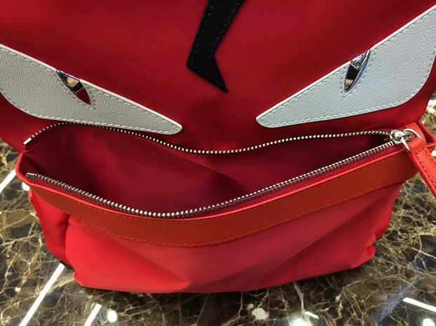 Fendi Bag Bugs Backpack In Red Nylon for Sale