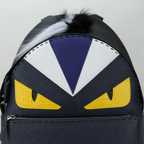 Fendi Bag Bugs Backpack in Blue Calfskin for Sale