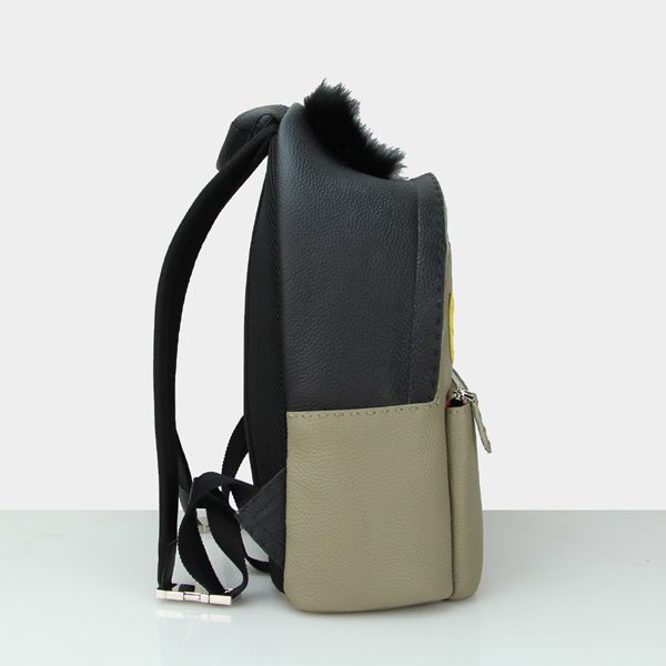 Fendi Bag Bugs Backpack In Grey Real Leather for Sale