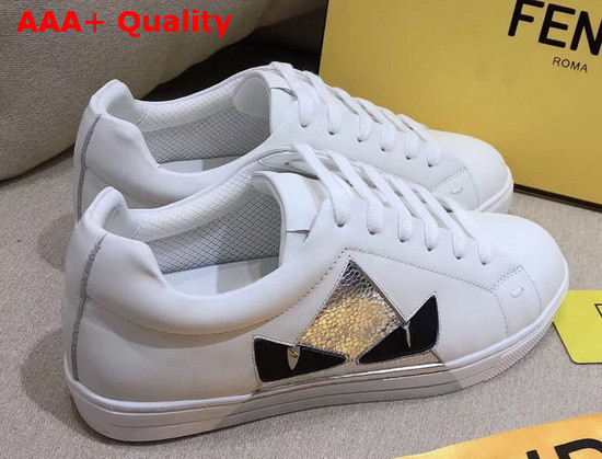 Fendi Bag Bugs Sneaker in White Calfskin Replica