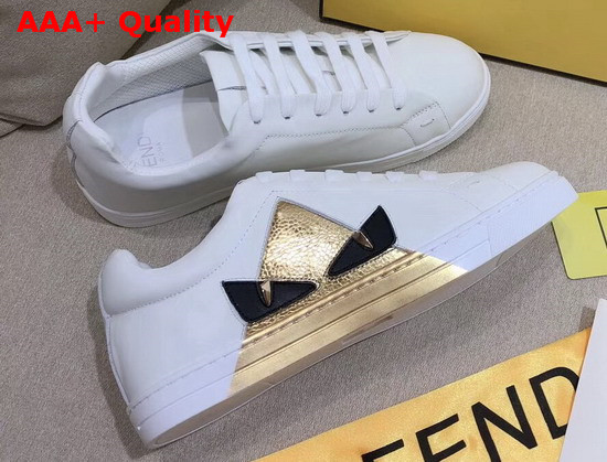 Fendi Bag Bugs Sneaker in White Calfskin Replica