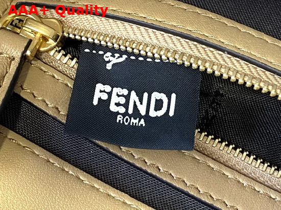 Fendi Baguette Bag in Beige Nappa Leather with Embossed FF Motif Replica