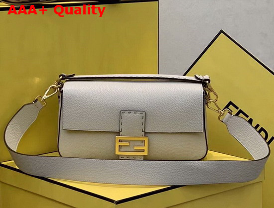 Fendi Baguette Bag in Beige Romano Leather Replica