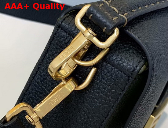 Fendi Baguette Bag in Black Romano Leather Replica