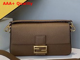 Fendi Baguette Bag in Brown Romano Leather Replica