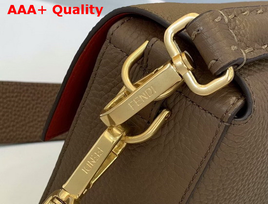 Fendi Baguette Bag in Brown Romano Leather Replica