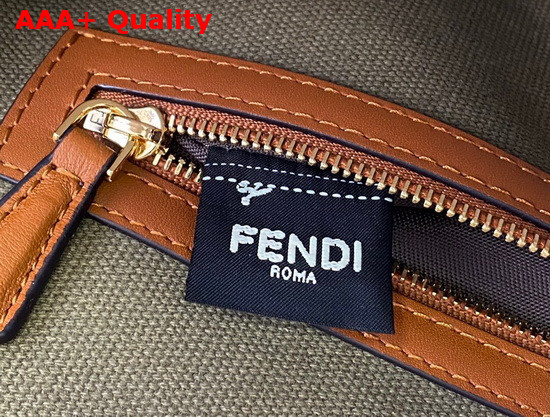 Fendi Baguette Bag in Dark Green Denim with Embroidered FF Motif Replica