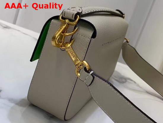 Fendi Baguette Bag in Light Grey Romano Leather Replica