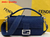 Fendi Baguette Bag in Navy Blue Denim Replica