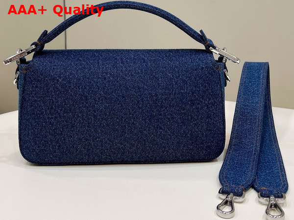 Fendi Baguette Bag in Navy Blue Denim Replica