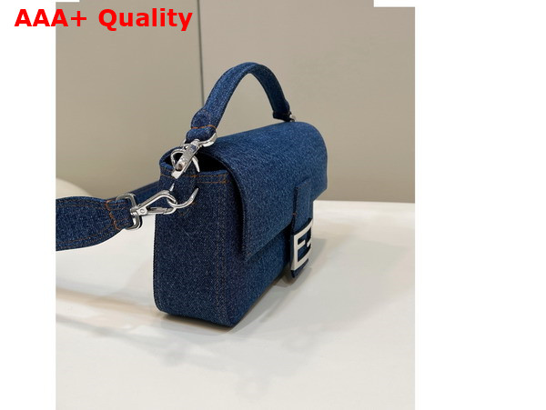 Fendi Baguette Bag in Navy Blue Denim Replica