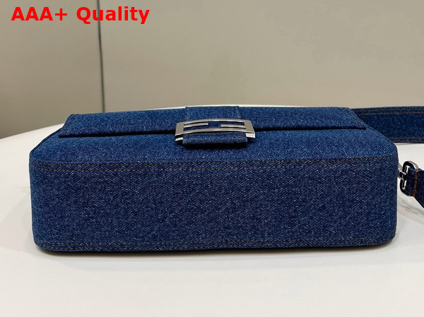 Fendi Baguette Bag in Navy Blue Denim Replica