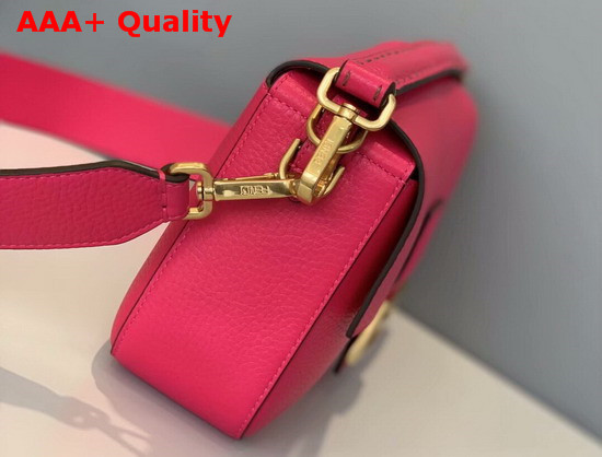 Fendi Baguette Bag in Rose Romano Leather Replica